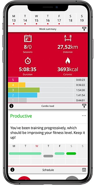 Polar Flow App: Trainingskalender 