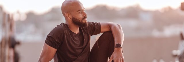 Sitzender Mann - Gute Vorsätze 