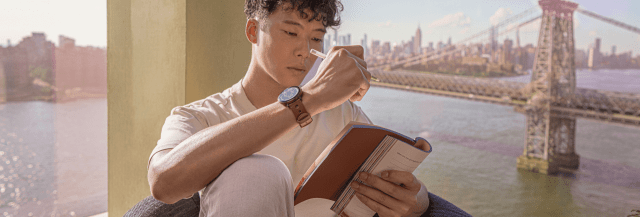 Mann dokumentiert Schlafdaten-weniger Stress 