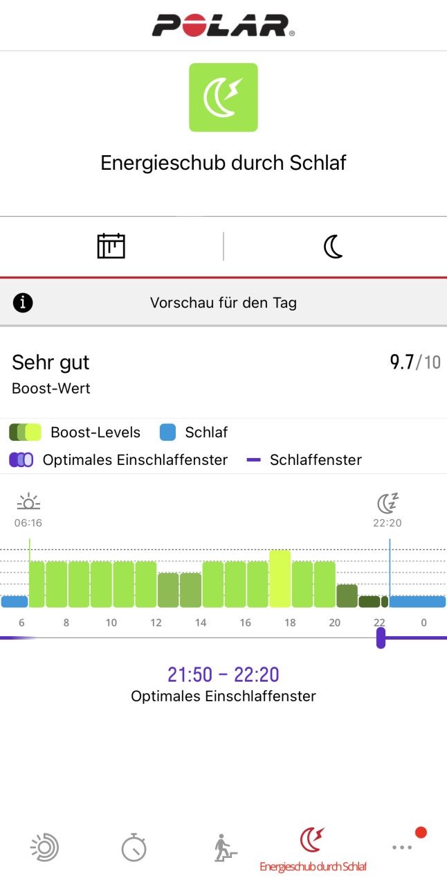 Polar / Energieschub durch Schlaf- Schlafdaten richtig auswerten