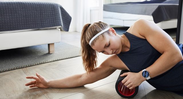 Foam roller massage a la maison 