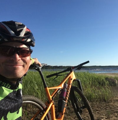 Polar Senior Product Manager with bike 