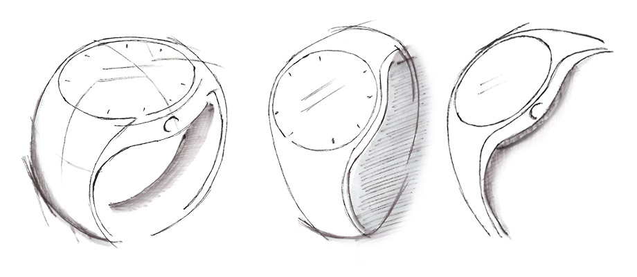 Polar M200 GPS Running Watch design sketches