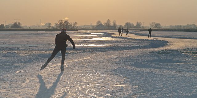 A man working out in the winter 
