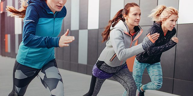 Running workout in progress 