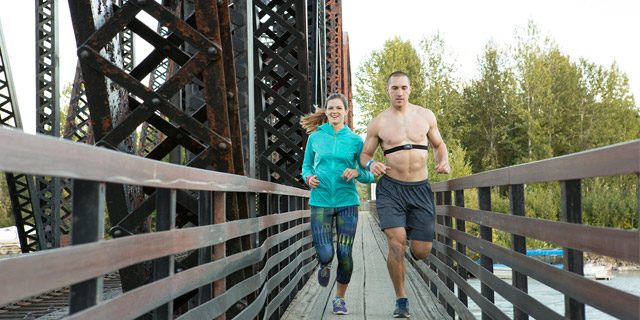 A running workout with HR 