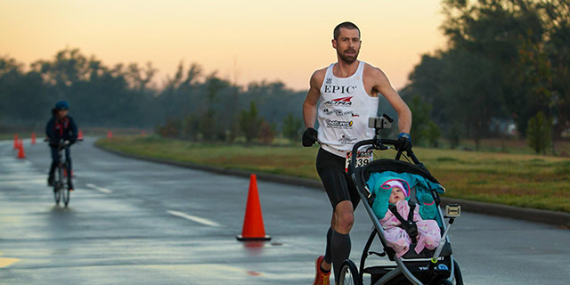 running with a baby stroller