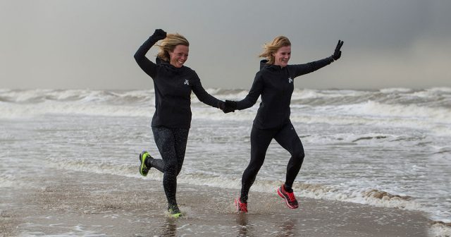 Running on the beach