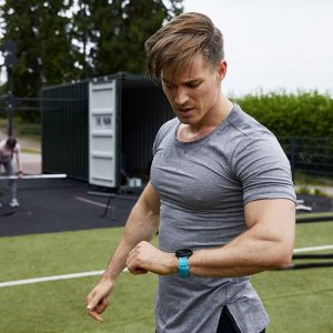 Cardio workout session with data 