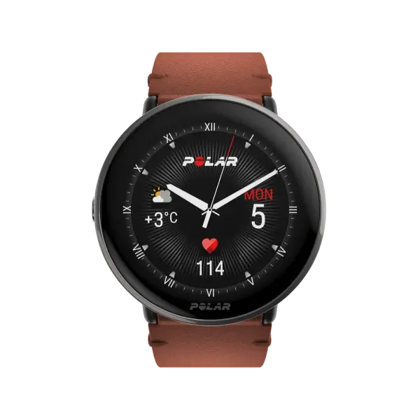 Polar Ignite 3 Titanium, Sun-Kissed Bronze Leder