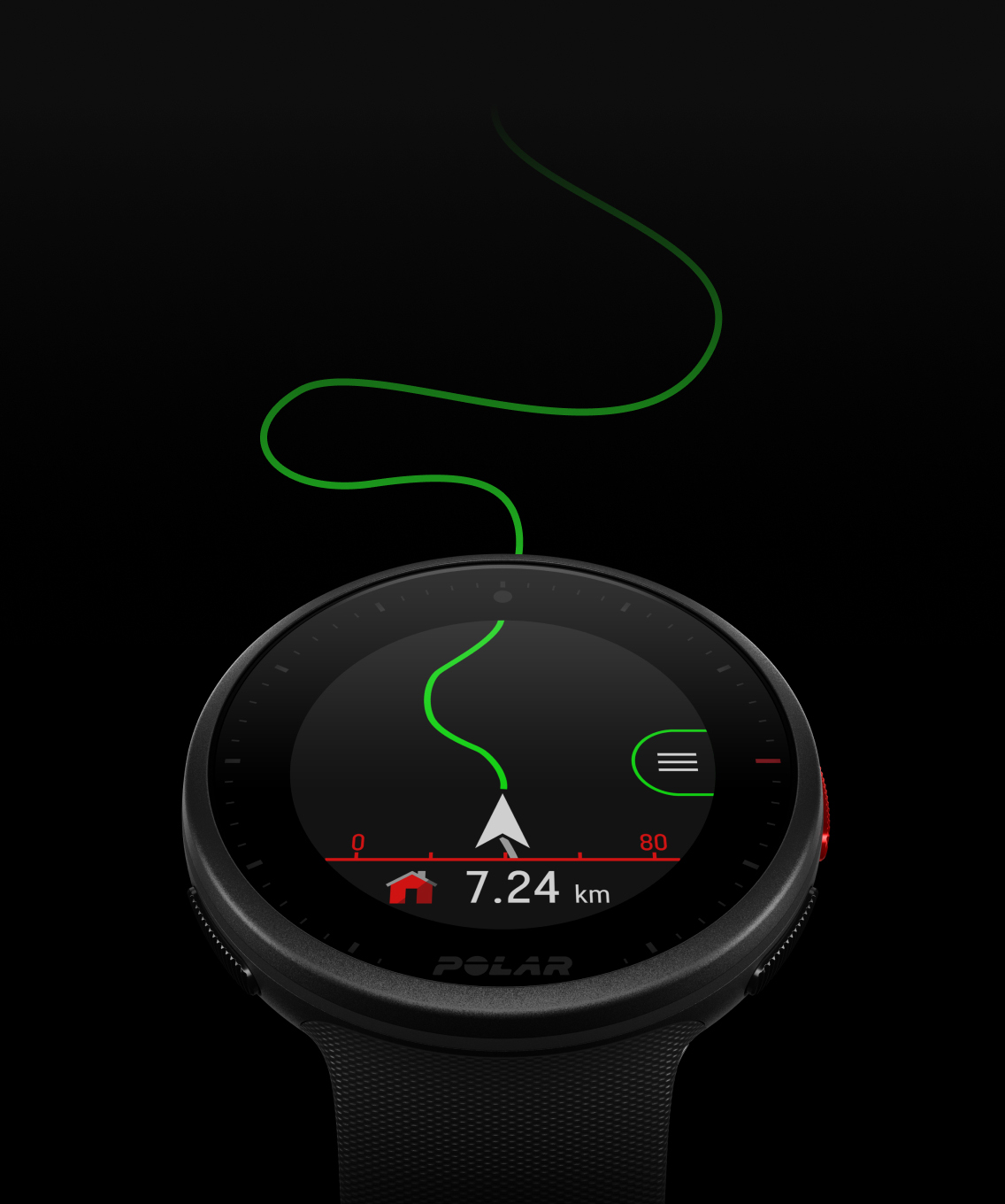 product variant data title POLAR VANTAGE V 2 BLACK AND GREEN M L