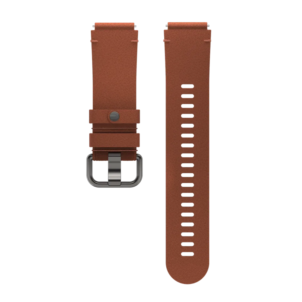 Polar UK Polar Leather Wristband, 20mm, Sun-Kissed Bronze, M/L