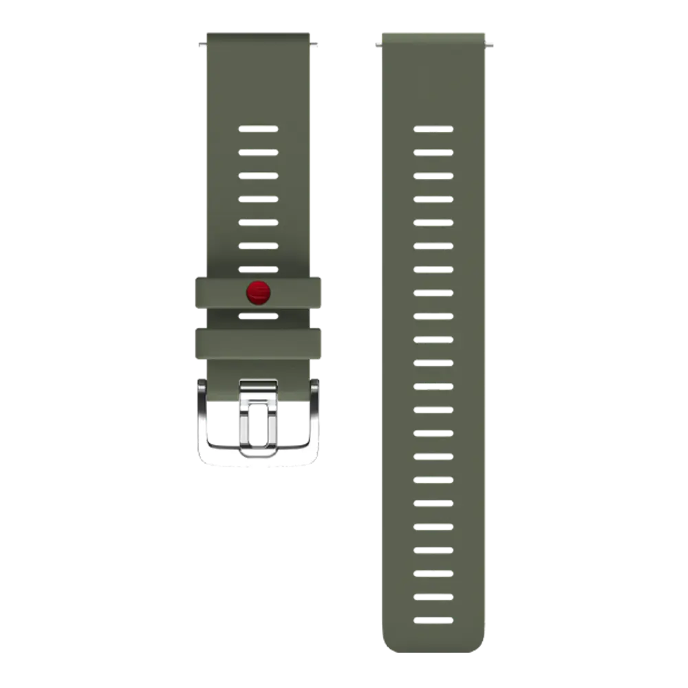 Polar UK Polar Silicone Wristband 22mm, Green, M/L