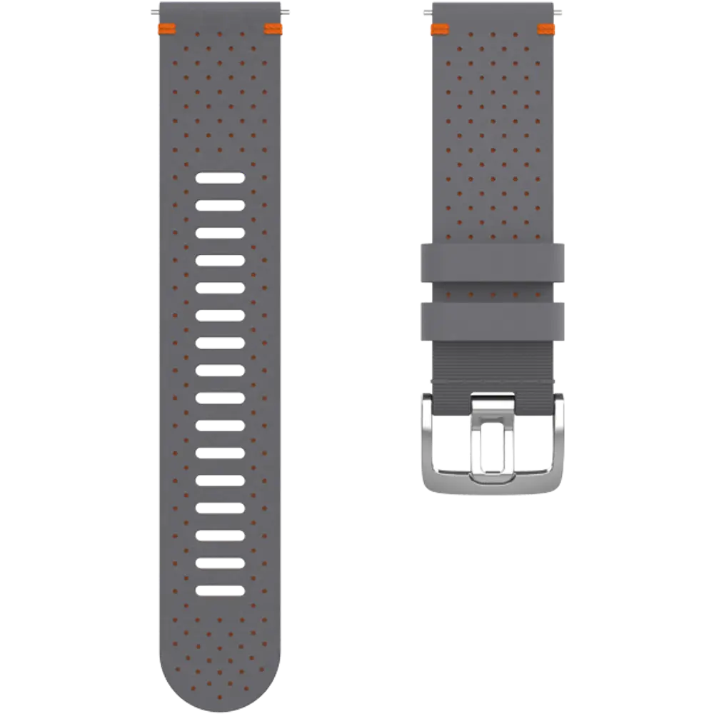 Polar UK Polar Perforated Leather Wristband, 22mm, Grey