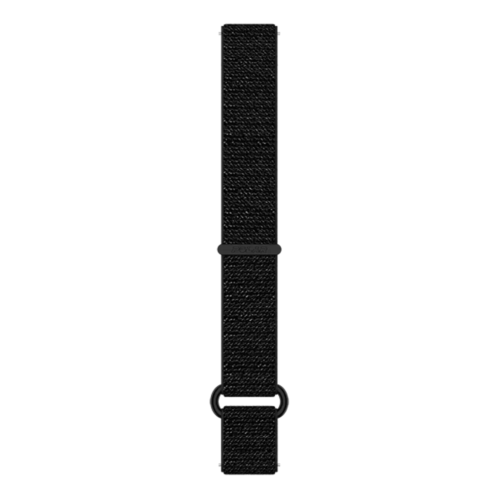 Polar UK Polar hook and loop nylon wristband, 20mm, Black, M-L