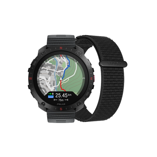Polar UK Polar Grit X2 Pro Hook & Loop, Premium Outdoor Watch, Night Black