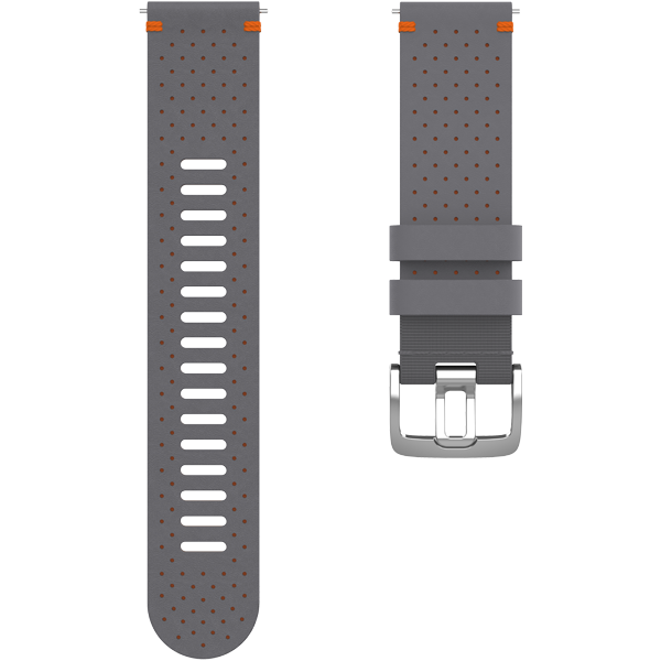 Polar UK Polar Perforated Leather Wristband 22mm, Grey-Orange