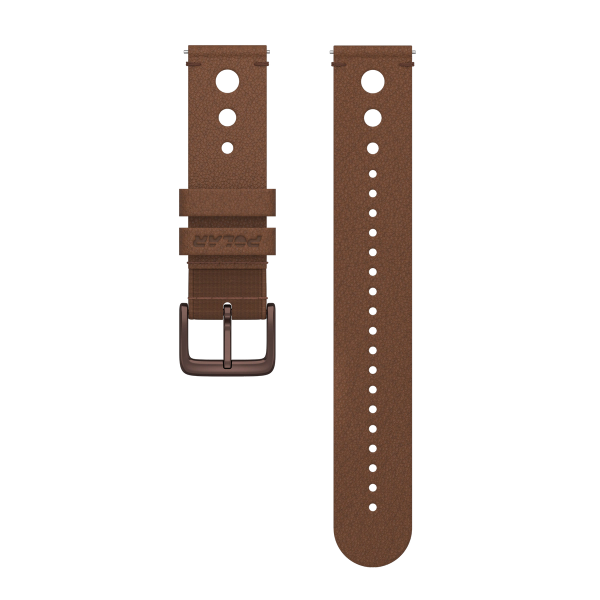 Polar UK Polar Leather Wristband, 20mm, Cognac Leather